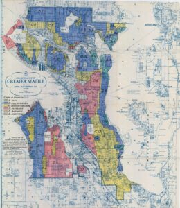 Commercial map of greater Seattle 1936