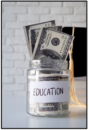 A jar of money for education